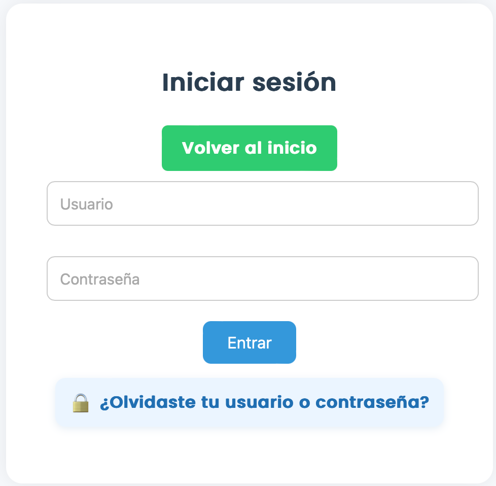 Inicio de sesión Fisiocloud