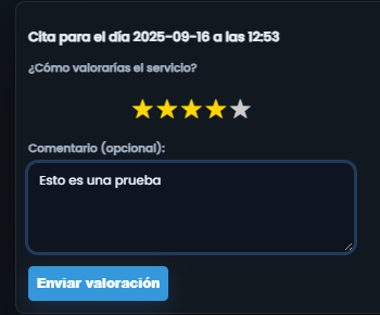 Valoración de atención recibida